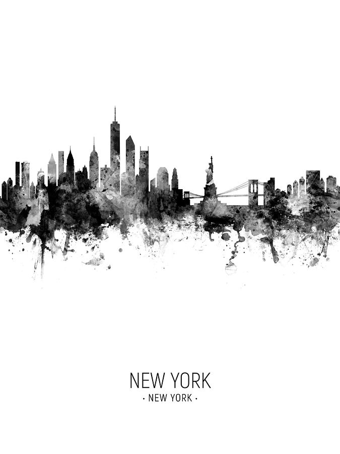 New York Skyline #57 Digital Art by Michael Tompsett