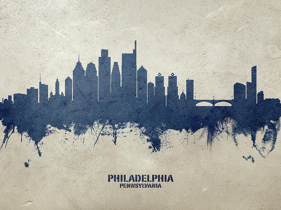 Philadelphia Pennsylvania Skyline #57 Digital Art by Michael Tompsett
