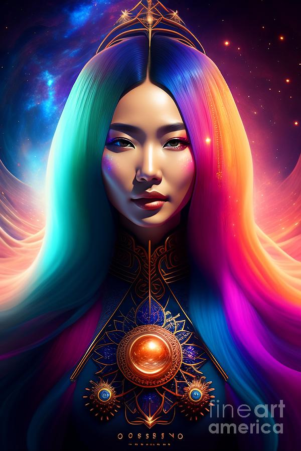 Beautiful cosmic sorceress nebulas galactic Digital Art by Boon Mee ...