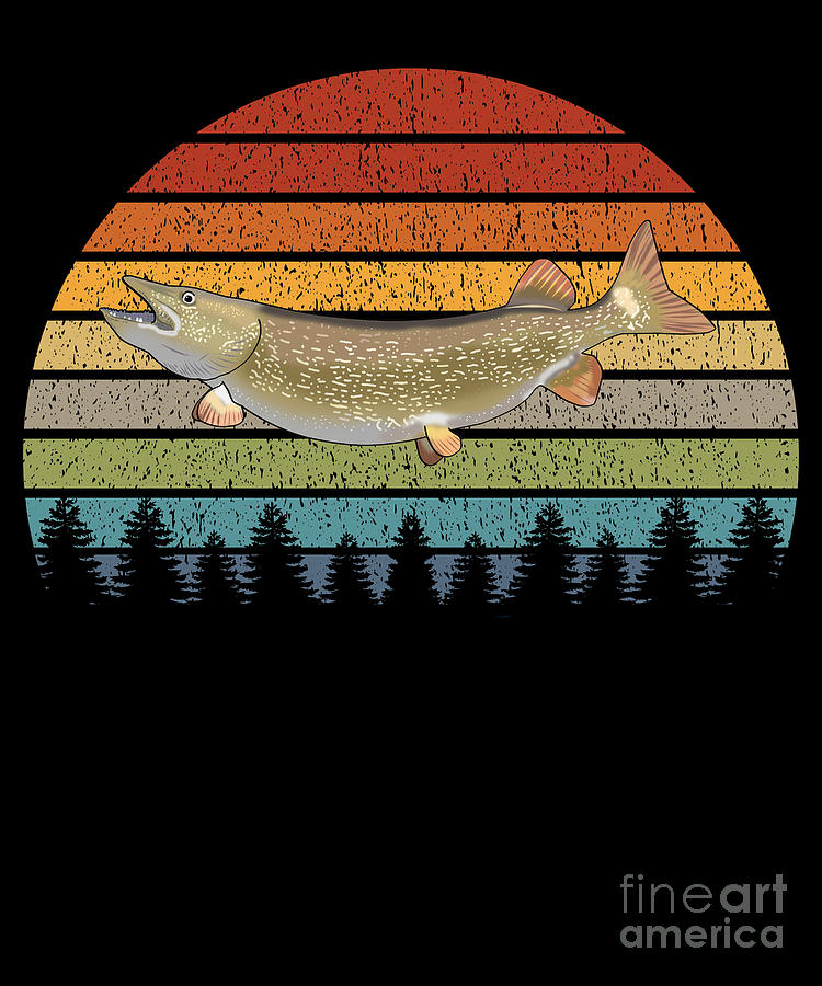 Funny Northern Pike Fishing Freshwater Fish Gift #58 Digital Art by Lukas  Davis - Pixels