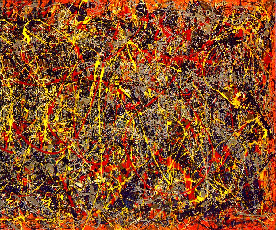 Jackson Pollock Vibrant Painting by Mohamed Batni - Fine Art America