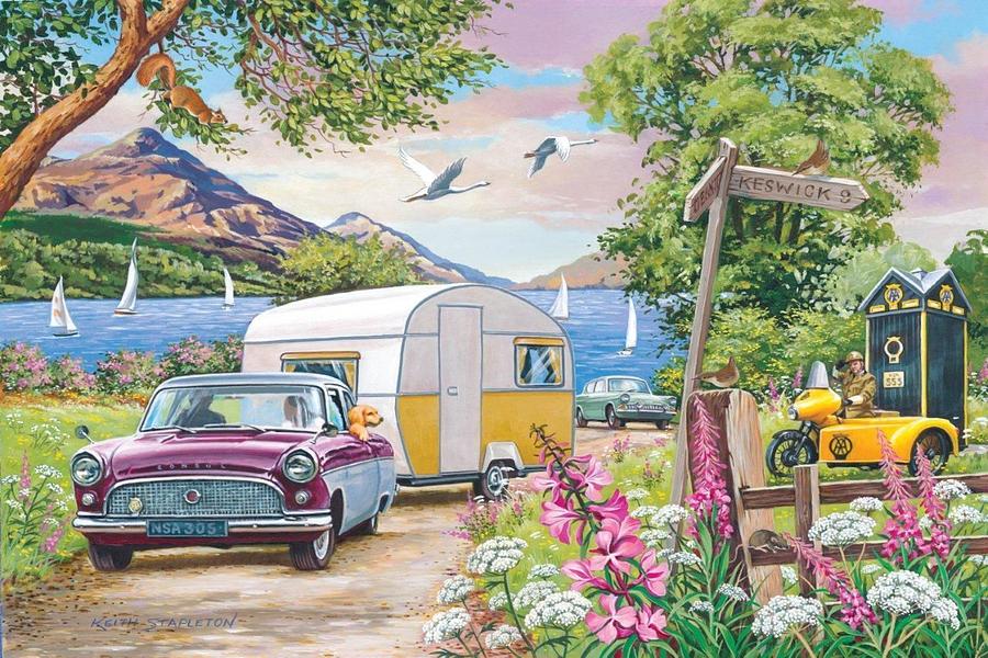 Jungle Camper art Painting by Artful Home Gallery Art - Fine Art America