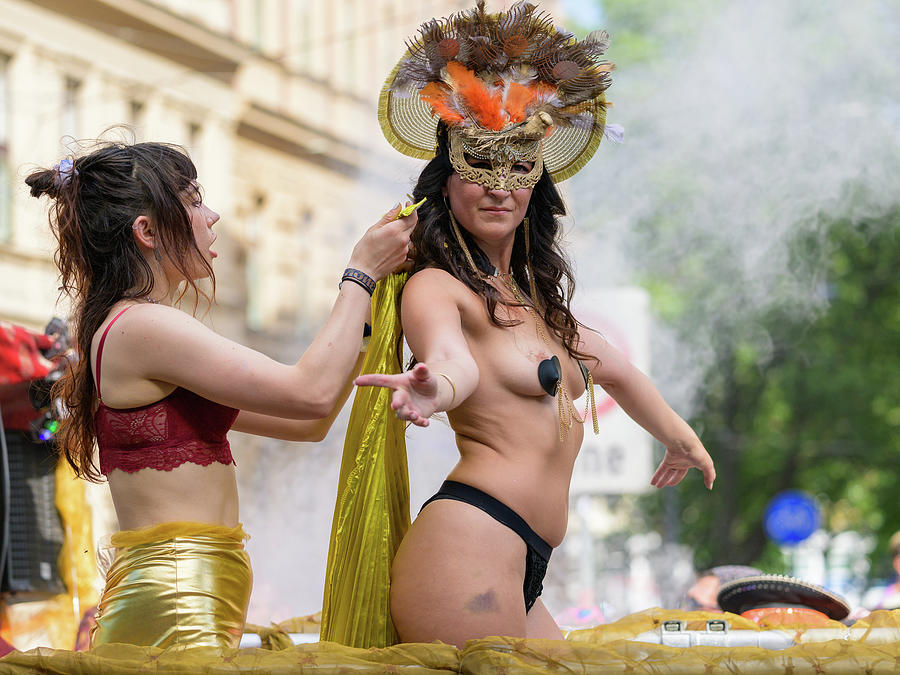 Woman At The Vienna Pride On Wiener Ringstrasse Photograph