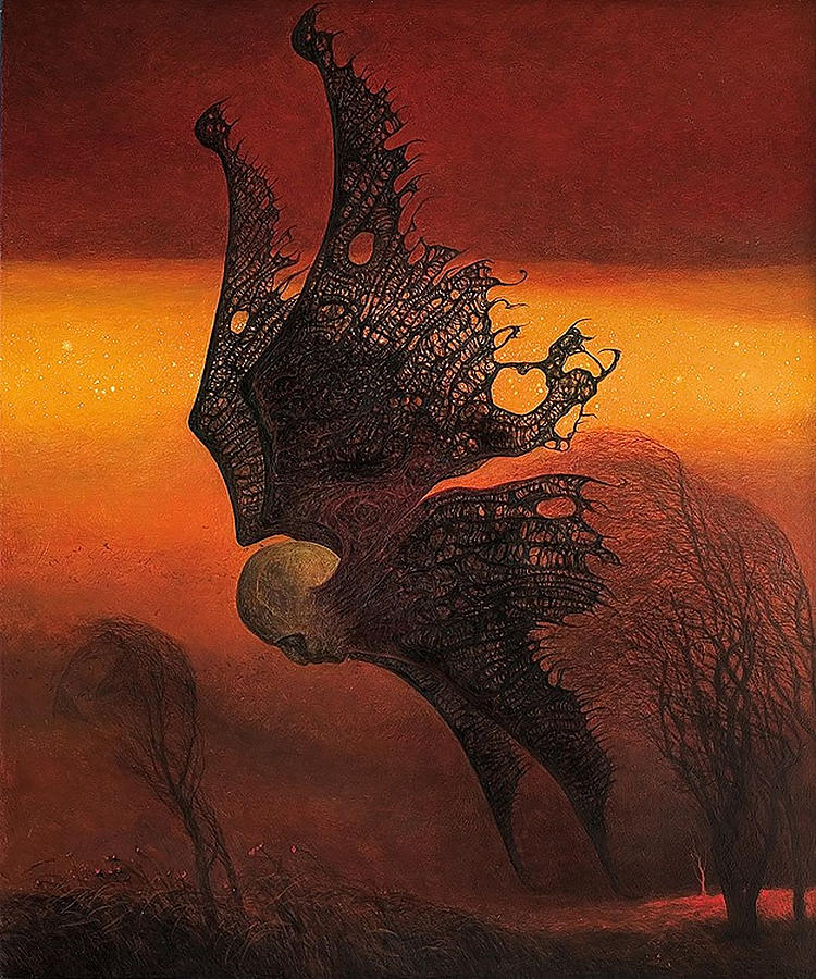 Zdzislaw Beksinski Painting by Issam Lachtioui | Pixels