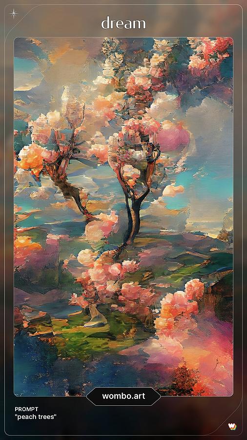 Peach Trees #2 Digital Art by Denise F Fulmer