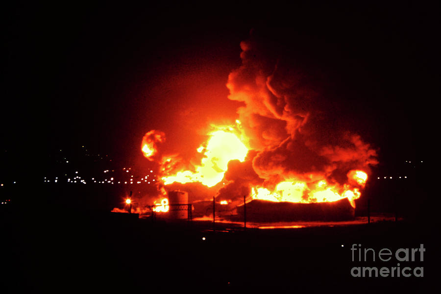 1-07-83-Texaco Gasoline Tank Farm Storage Explosion-Newark NJ #6 Photograph by Steven Spak