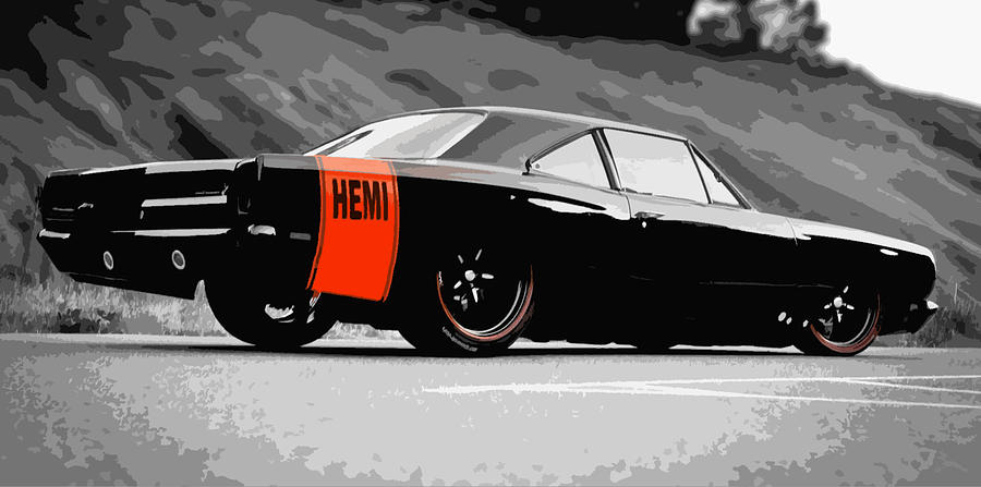 Roadrunner Digital Art - 1969 Plymouth Road Runner HEMI #6 by Thespeedart