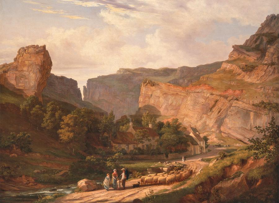 Mountain Painting - A View of Cheddar Gorge #6 by George Vincent