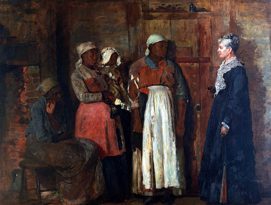 A Visit from the Old Mistress Painting by Winslow Homer