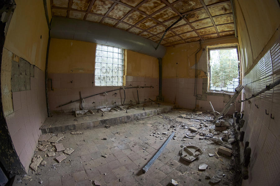 Abandoned secret soviet military base - Distressed Room with a window #6 Photograph by Peter Gedeon