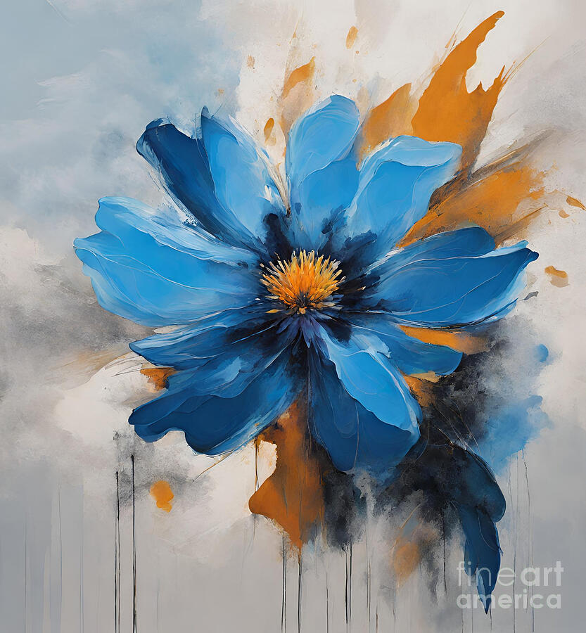 Abstract Painting - Abstract Flowers #6 by Naveen Sharma