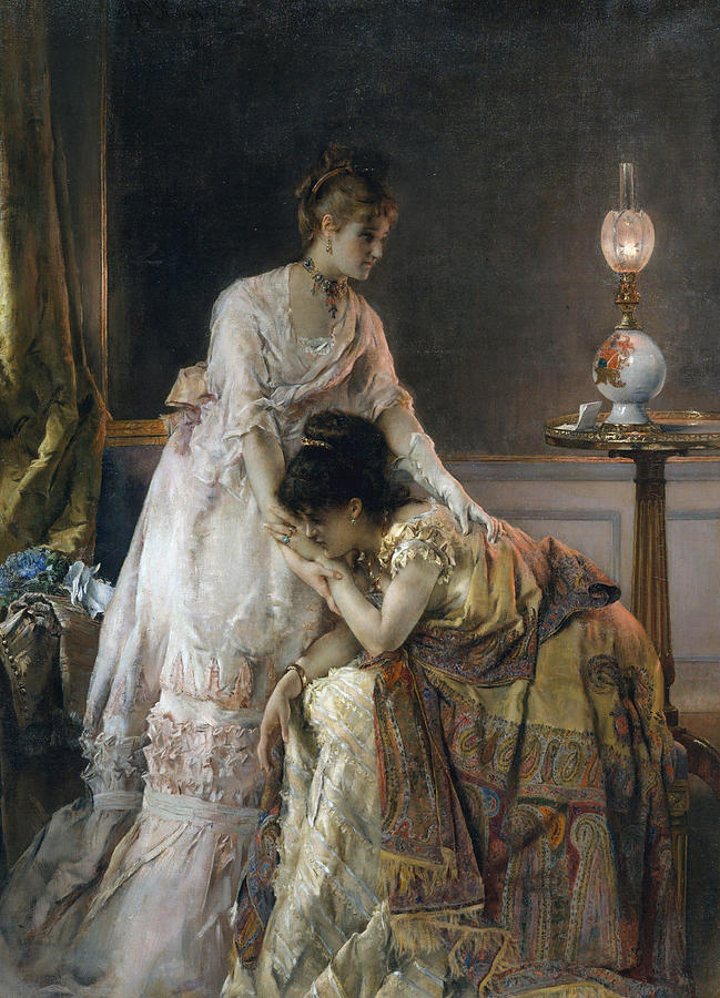 Alfred Stevens Painting - After the Ball #7 by Alfred Stevens