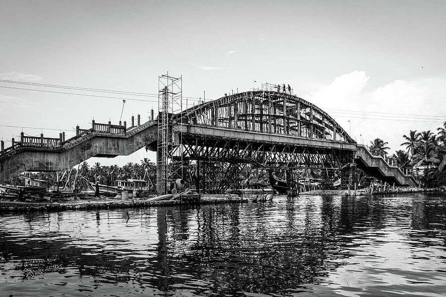 Amritapuri Amritasetu Bridge Construction #6 Photograph by Sonny Marcyan