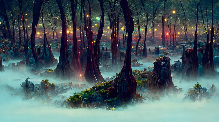 An Ancient Magical Forest 5 Digital Art by Frederick Butt