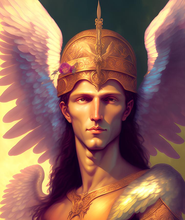 Archangel Chamuel - Angel of Love and Peace, Generative AI Illus ...