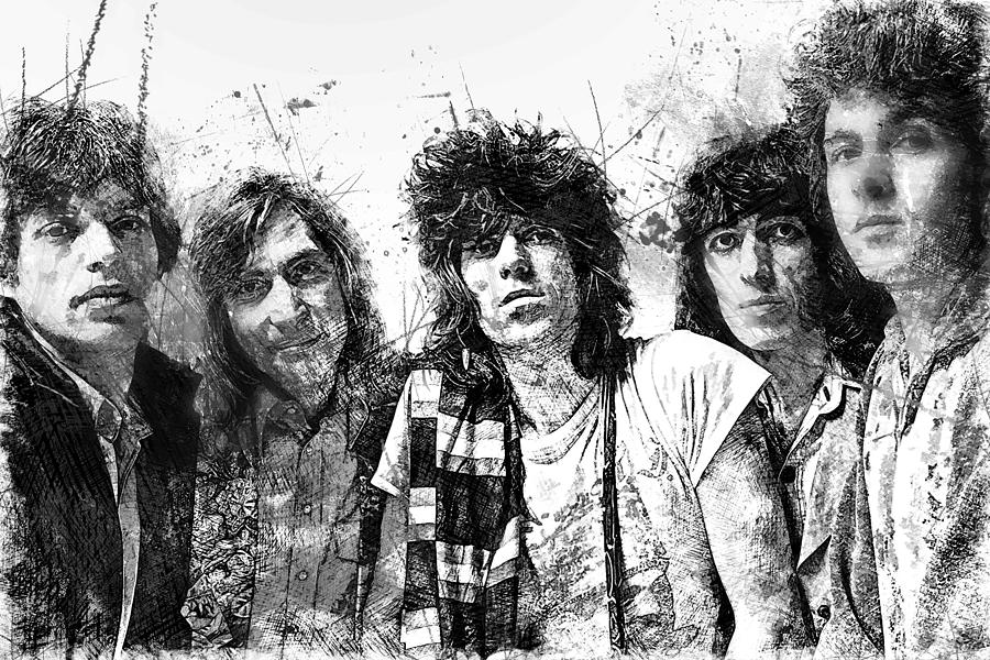 Art The Rolling Stones English Rock Band Bill Wyman Mick Jagger Keith ...