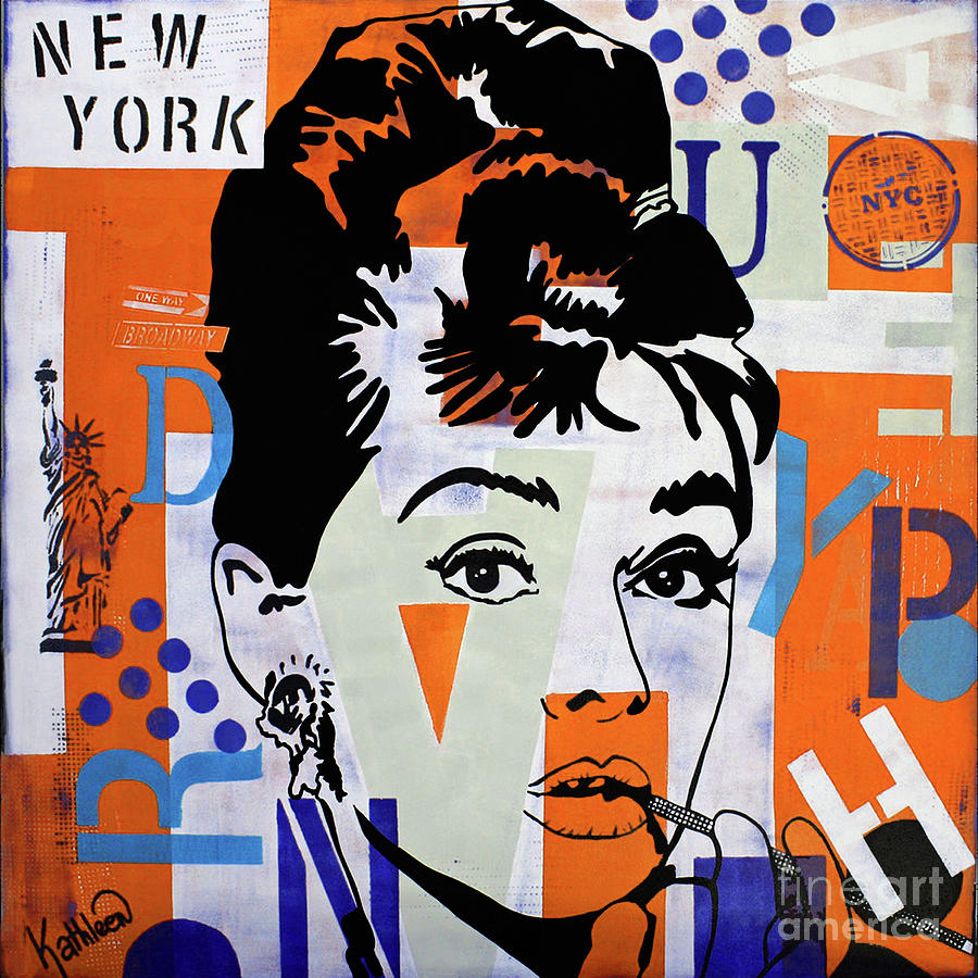 Audrey Hepburn NYC #6 Painting by Kathleen Artist PRO