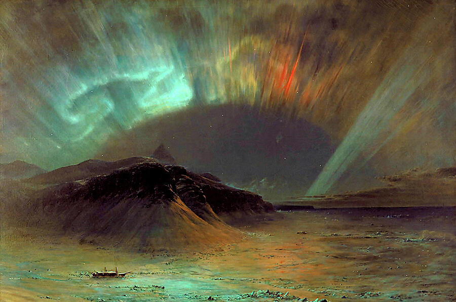 Aurora Borealis #6 Painting by Frederic Edwin Church