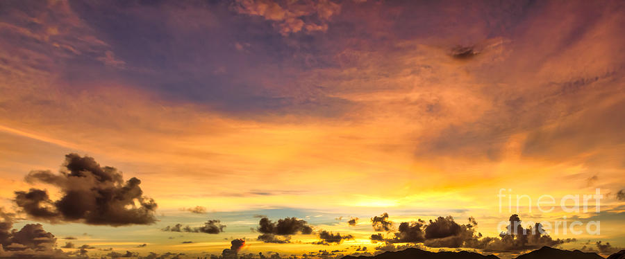 Background Of Sunset Sky #6 Photograph by Benny Marty