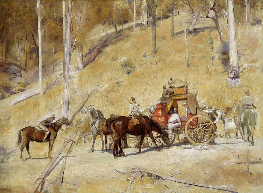 Horse Painting - Bailed Up #6 by Tom Roberts