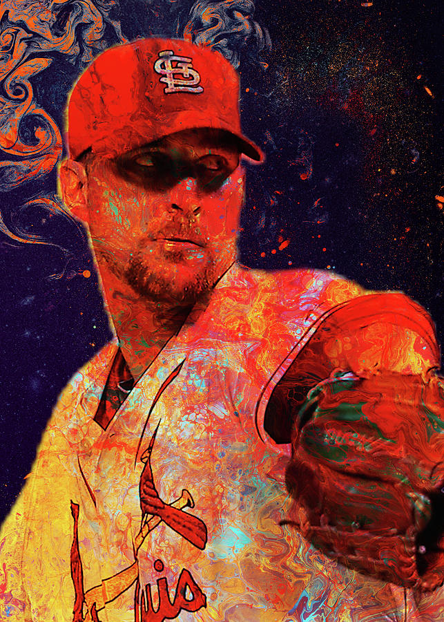 Player Baseball Adamwainwright Adam Wainwright Adam Wainwright Uncle  Charlie Unclecharlie St. Louis Art Print by Wrenn Huber - Pixels