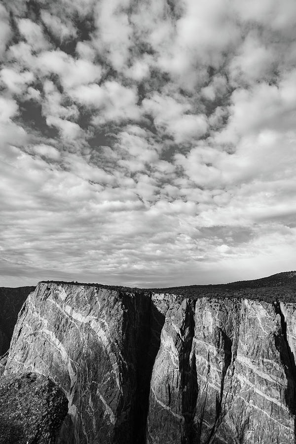 Black Canyon at Gunnison National Park in Colorado in black and white #6 Photograph by Eldon McGraw