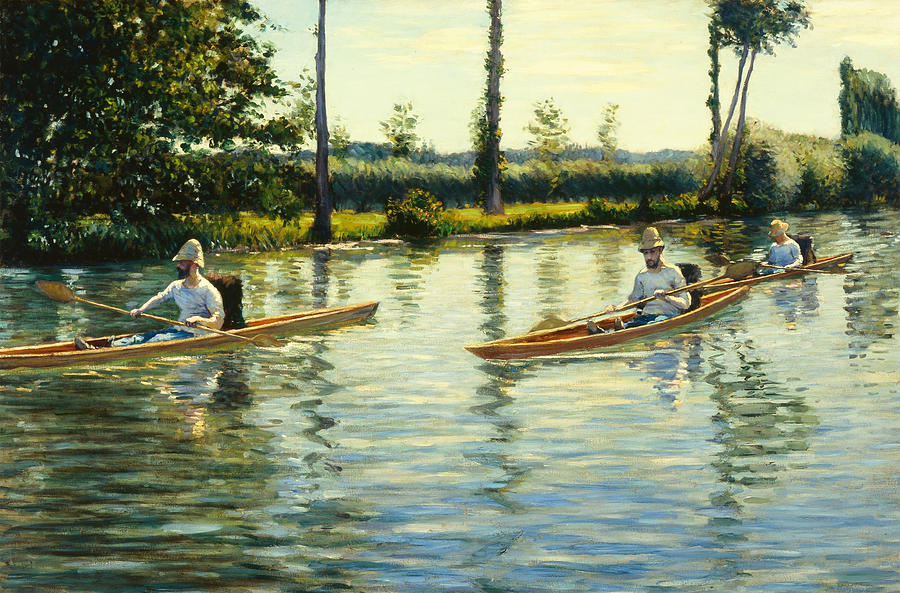 Boating On The Yerres By Gustave Caillebotte Painting