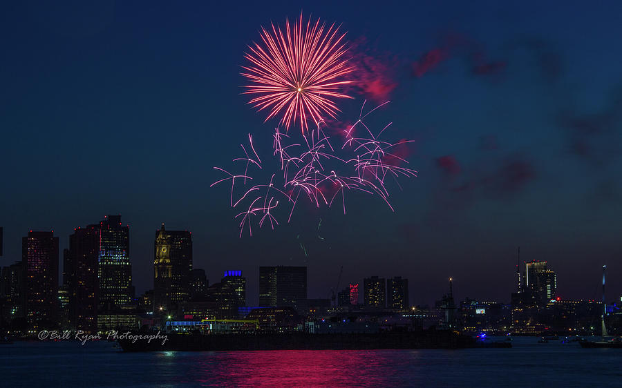 Boston Harbor Fireworks Photograph by Bill Ryan Fine Art America