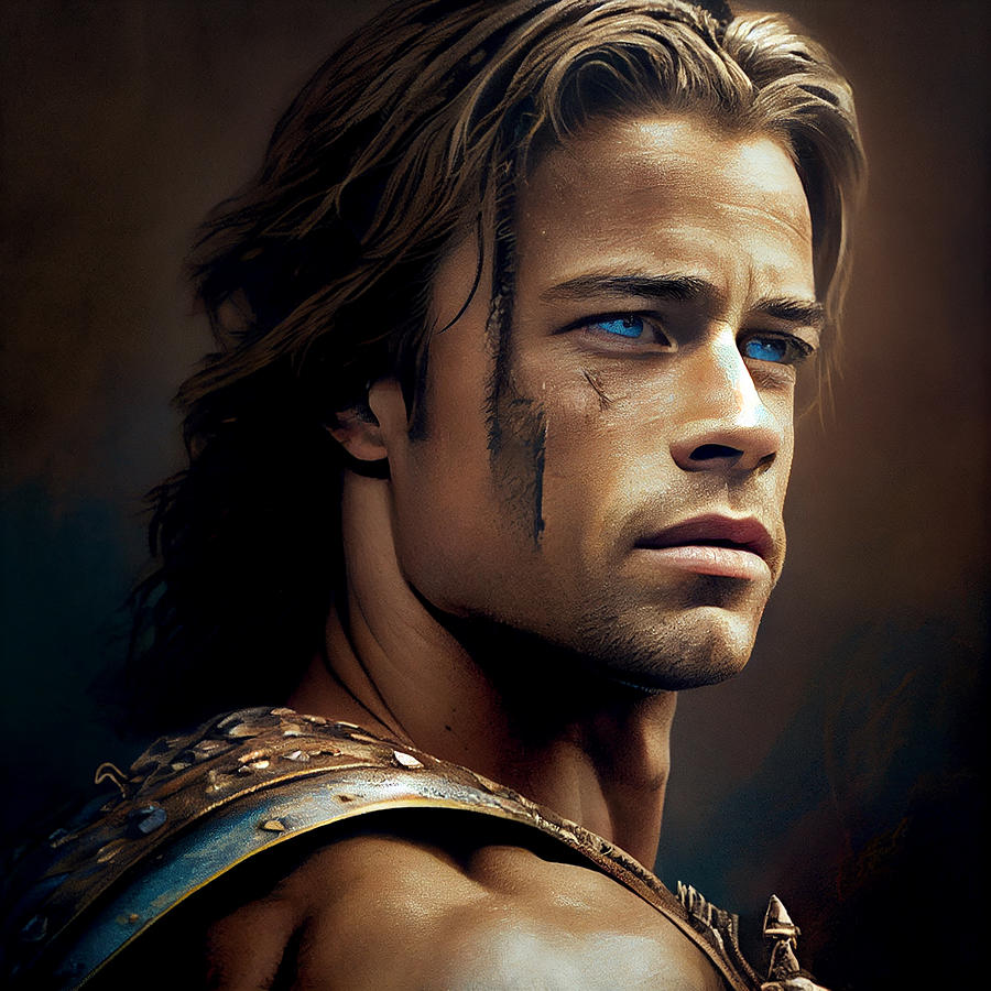 Brad Pitt Troy Mixed Media by Stephen Smith Galleries - Pixels