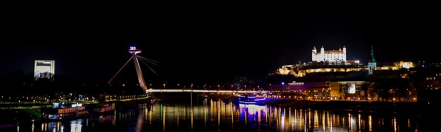 Bratislava at night #6 Photograph by Robert Grac