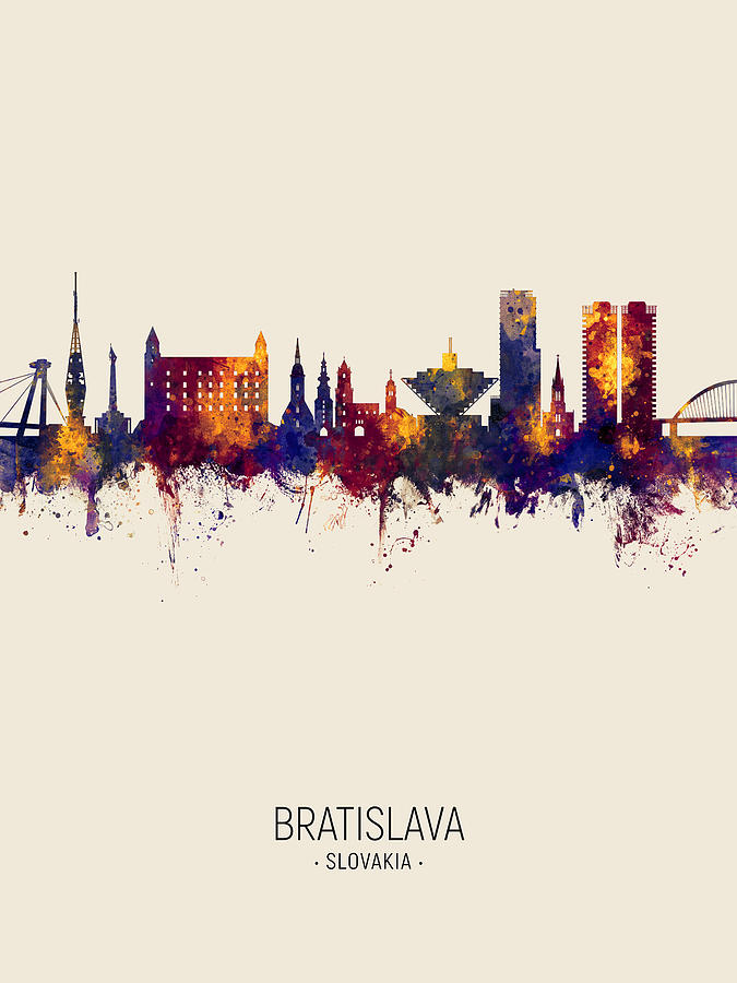Skyline Photograph - Bratislava Slovakia Skyline #6 by Michael Tompsett