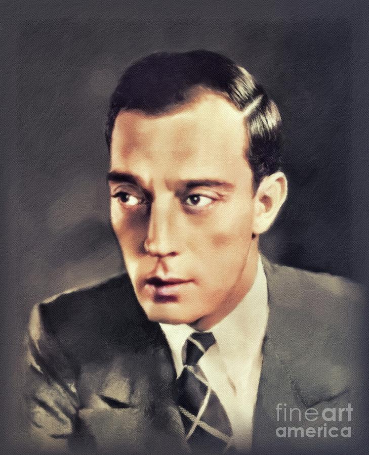 Buster Keaton, Vintage Actor Painting by Esoterica Art Agency - Pixels