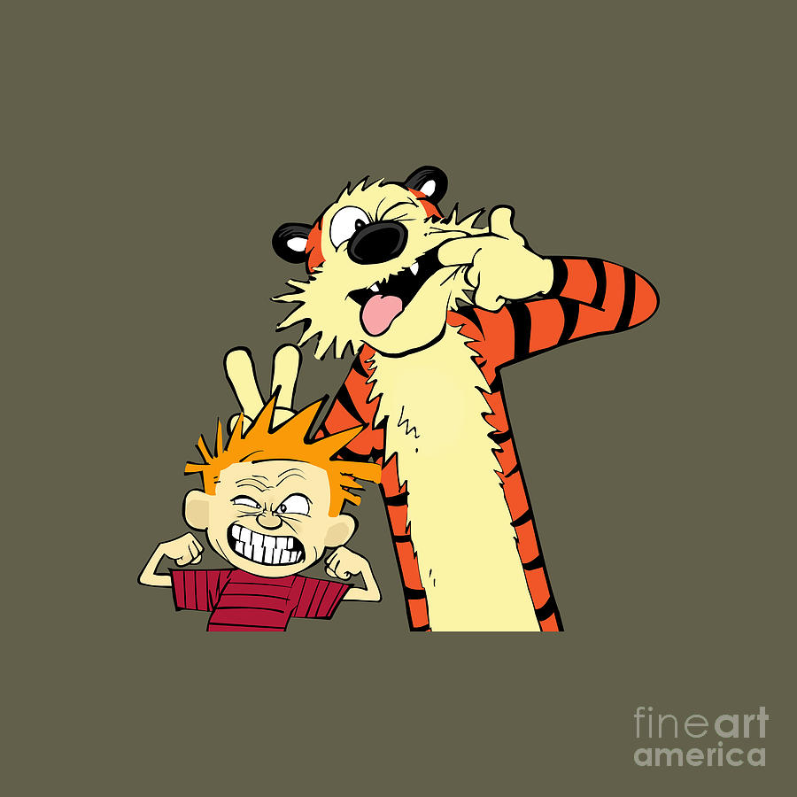 Calvin and hobbes Drawing by Alison H Gros - Pixels