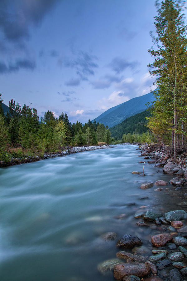 Carpenter Creek flowing into Slocan Lake, New Denver, Slocan Val ...