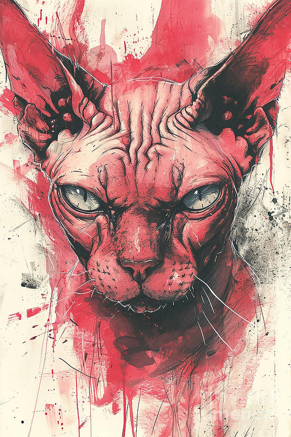 Cazandra - Cat Portrait Digital Art