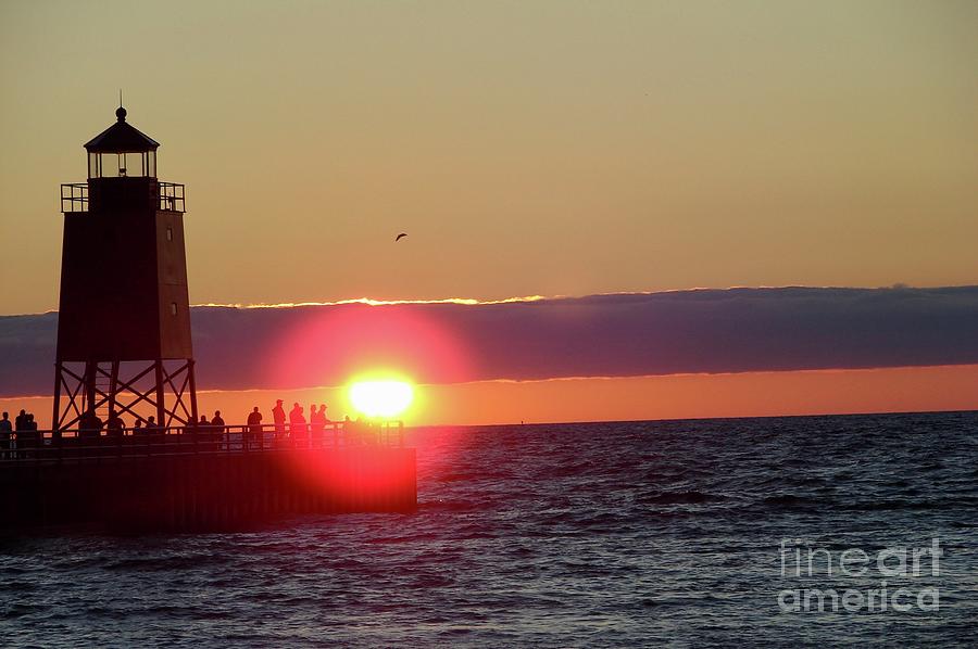 Charlevoix South Pier Lighthouse Digital Art by Tammy Keyes - Fine Art ...