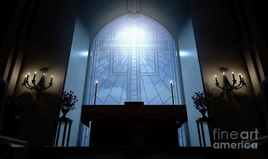 Church Altar Digital Art