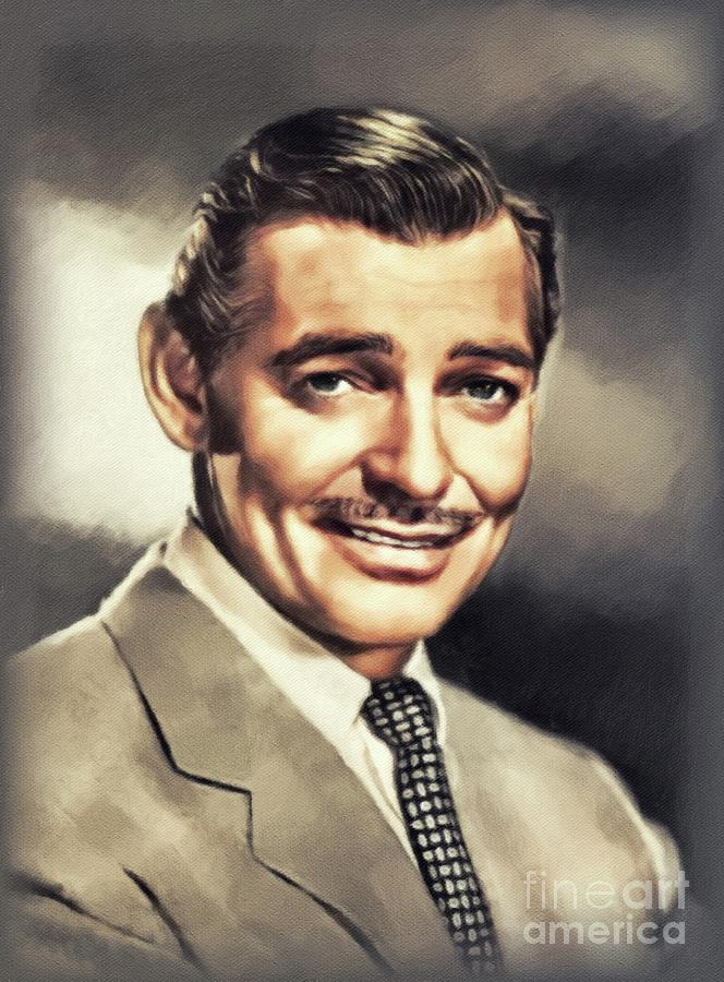 Clark Gable, Hollywood Legend #6 Painting by Esoterica Art Agency