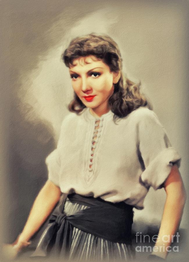 Claudette Colbert, Vintage Actress #6 Painting by Esoterica Art Agency