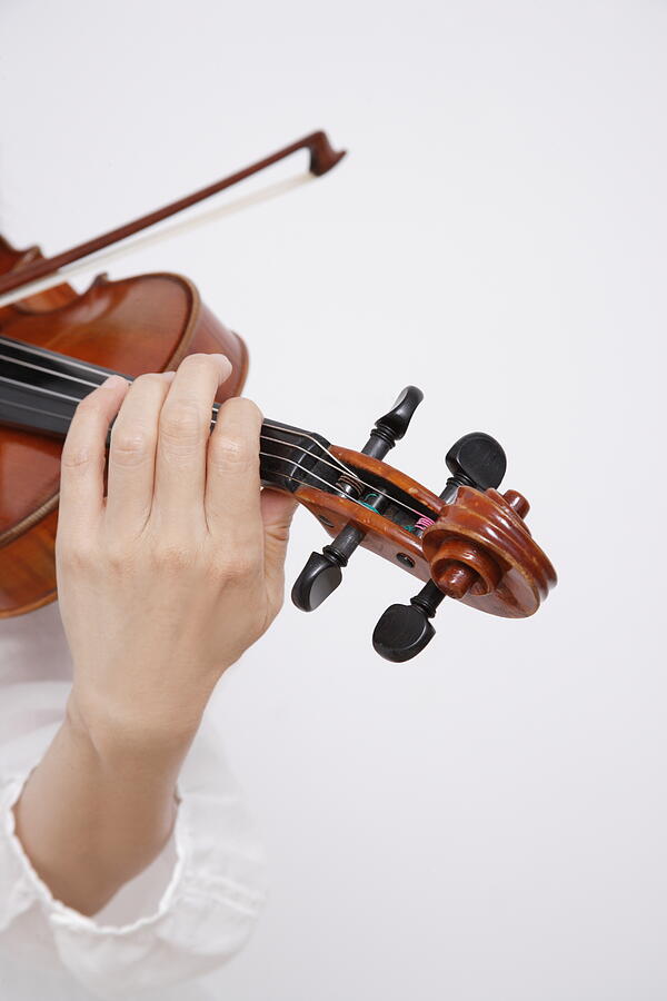 Close-up of a woman playing a violin #6 Photograph by Studio Paggy