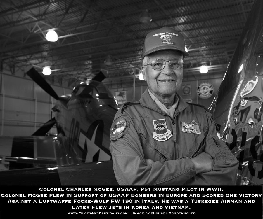 Tuskegee Airman Photograph - Colonel Charles McGee, USAAF Red Tailed P-51 Fighter Pilot, Tuskegee Airman by Pilots And Partisans Then and Now Tuskegee Airman Photograph - Colonel Charles McGee, USAAF Red Tailed P-51 Fighter Pilot, Tuskegee Airman by Pilots And Partisans Then and Now