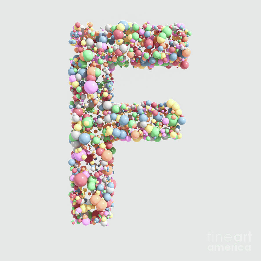 Colorful Sweet Letter Concept Digital Art by Allan Swart - Pixels