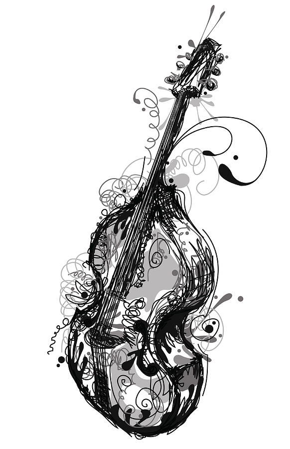 Contrabass #6 Drawing by Blindspot
