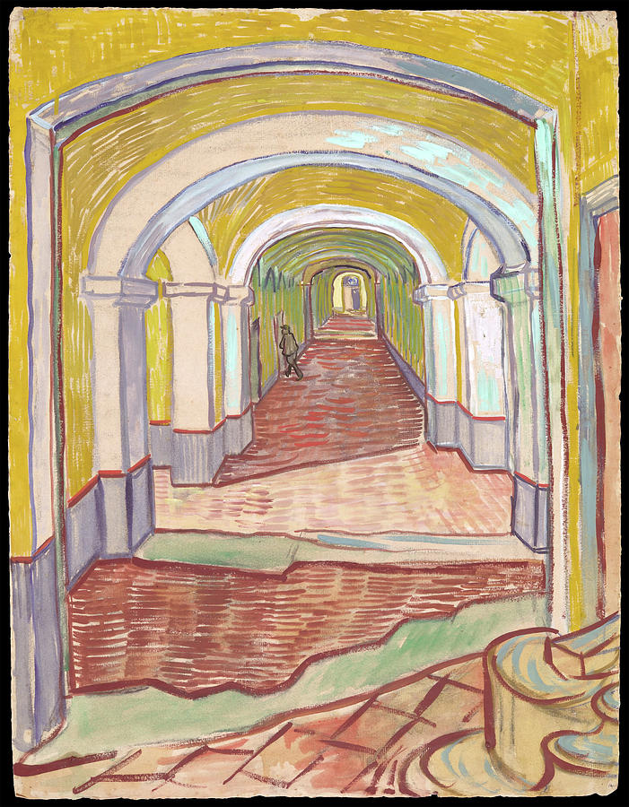 Corridor In The Asylum Painting By Vincent Van Gogh Pixels