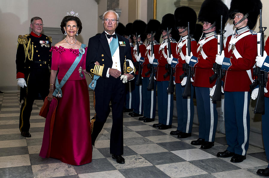 Crown Prince Frederik of Denmark Holds Gala Banquet At Christiansborg Palace #6 Photograph by Ole Jensen