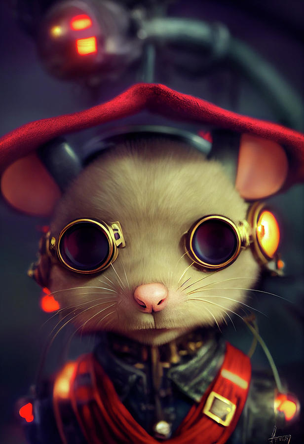 Cute Mouse Dressed as a Pirate Digital Art by AJ Etheridge - Pixels