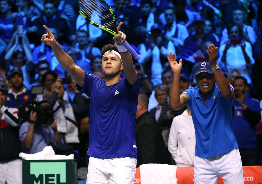 Davis Cup World Group Final - France v Belgium - Day One #6 Photograph by Jean Catuffe
