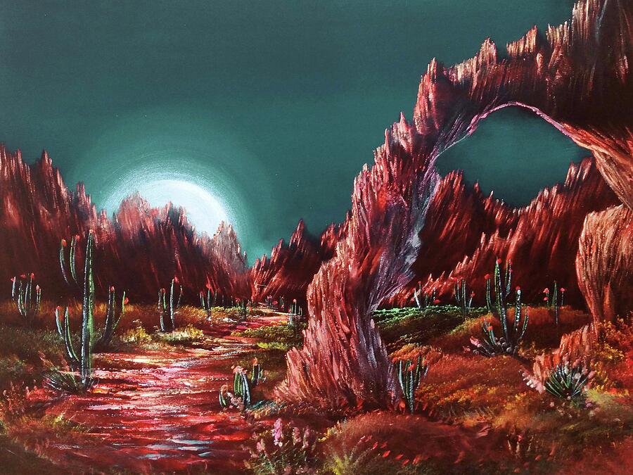 Fantasy Painting - Desert Southwestern scene #6 by Genio