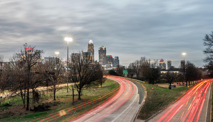 Downtown of Charlotte North Carolina skyline  #6 Photograph by Alex Grichenko