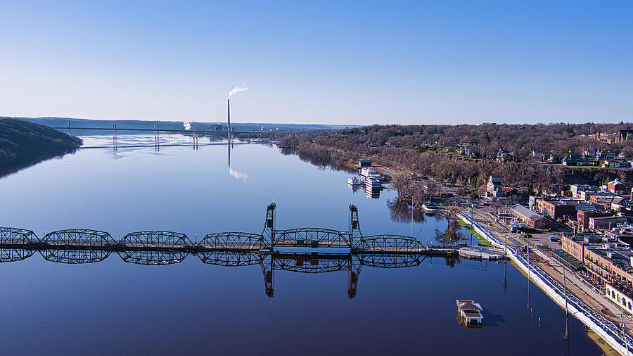 Drone Aerial Pictures Over Stillwater Minnesota Spring Flood 202